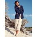 Fleecejacke CASUAL LOOKS, Damen, Gr. 36, blau (marine), 100% Polyester, unifarben, lässig geschnitten, Jacken