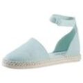 Espadrille CALVIN KLEIN JEANS "EMMA 5C *I" Gr. 38, grün (mint) Damen Schuhe Strandschuh, Sommerschuhe, Sandale mit Klettriemchen und Juteabsatz