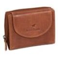 Geldbörse MUSTANG "Udine leather wallet top opening", braun (cognac), Leder, Kleinlederwaren, im praktischen Format