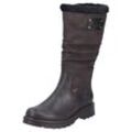 Winterstiefel RIEKER Gr. 37, Normalschaft, braun (dunkelbraun, schwarz), Damen, Lederimitat, Textil, Schuhe, Boots, Rieker-TEX, mit einer Schafthöhe von ca. 28 cm