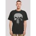 T-Shirt F4NT4STIC "Marvel Punisher Fake Knit" Gr. L, schwarz Herren Shirts Premium Qualität