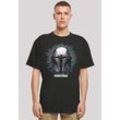 T-Shirt F4NT4STIC "Star Wars The Mandalorian Warrior" Gr. 4XL, schwarz, Herren, Obermaterial: 100% Baumwolle, Shirts, Premium Qualität