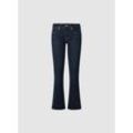 Bootcut-Jeans PEPE JEANS "BOOTCUT LW", Damen, Gr. 27, Länge 32, schwarz wiser wash powerflex, Denim/Jeans, Obermaterial: 83% Baumwolle, 12% Viskose, 4% Elastomultiester, 1% Elasthan, casual, bootcut fit, Jeans