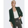 Kurzblazer ONLY "ONLKAYLE-ORLEEN 3/4 BLAZER TLR NOOS", Damen, Gr. 34 (XS), grün (pine grove), Web, Obermaterial: 92% Polyester, 8% Elasthan, unifarben, modisch, regular fit normal, 3/4-Ärmel, Blazer