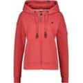 Kapuzensweatjacke ALIFE & KICKIN "Damen TwiggyAK A" Gr. L, rot (astro dust), Damen, 100% Baumwolle, Sweatjacken, Basic Hoodie Kapuzenpullover, Sweatshirt mit Kapuze