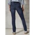 Skinny-fit-Jeans CECIL, Damen, Gr. 28, Länge 32, blau (dunkelblau random wash), Jeans, 78% Baumwolle, 20% Polyester, 2% Elasthan, unifarben, casual, normal, Jeans, 5-Pocket-Style