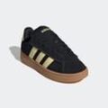 Sneaker ADIDAS SPORTSWEAR "GRAND COURT ALPHA", Gr. 37, core schwarz, almost gelb, gum 3, Leder, Synthetik, sportlich, Schuhe, Design inspiriert vom adidas Campus 00