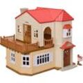 Spielwelt SYLVANIAN FAMILIES "Stadthaus mit Dachzimmer" Spielfigurenwelten bunt Kinder mit Licht