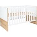 Babybett ARTHUR BERNDT "Kinderbett »Maxim« 70 x 140 cm", weiß (kreideweiß, artisan, oak, nachbildung), B:143cm H:84cm T:76cm, Holzwerkstoff, Babybetten