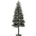 Winterliche Kunstpflanze CREATIV GREEN "Tannenbaum", grün, H:125cm, Kunststoff, Kunstpflanzen, mit LED-Beleuchtung