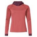 Funktionsshirt VAUDE Gr. 42, rot (brick uni), Fleece, Obermaterial: 89% Polyester, 11% Elasthan, unifarben, Shirts