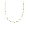 Collier SKAGEN "WAVE, SKJ1745791, SKJ1746710", gold (gelbgoldfarben), Halsketten, Damen, Edelstahl, L: 46cm B: 4mm, B:4mm