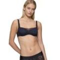 Balconnet-BH TRIUMPH "Body Make-Up Illusion Lace Balconette" Gr. 75, Cup E, schwarz Damen BHs Stretch-Spitze