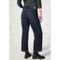 Weite Jeans CECIL, Damen, Gr. 26, Länge 30, blau (dunkelblau random wash), Jeans, 70% Baumwolle, 28% Polyester, 2% Elasthan , unifarben, casual, lang, Jeans, High Waist