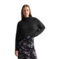 Strickpullover MARC O'POLO "aus softem Schurwolle-Mix" Gr. L, grau (dunkelgrau) Damen Pullover