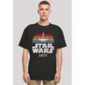 T-Shirt F4NT4STIC "Star Wars X-Wing Trip 1977 T" Gr. 4XL, schwarz, Herren, Obermaterial: 100% Baumwolle, Shirts, Premium Qualität