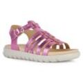 Sandale GEOX "J SANDAL SOLEIMA GIR" Gr. 24, pink (fuchsia) Kinder Schuhe Sommerschuh, Riemchensandale, Sandalette, mit Schnallenverschluss