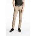 Chinohose LINDBERGH, Herren, Gr. 36, Länge 32, beige (dk sand), Stoff, Obermaterial: 98% Baumwolle, 2% Elasthan, clean, unifarben, casual, slim fit normal, Hosen, mit Gürtel und Stretch