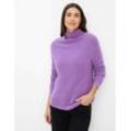 Strickpullover BRAX "Style LEA", Damen, Gr. 36, lila, 85% Wolle, 15% Polyamid, Pullover