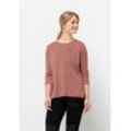 Funktionsshirt JACK WOLFSKIN "CROSSTRAIL 3/4 T W", Damen, Gr. S (36), rosa (blush, powder), OBERSTOFF 100% POLYESTER, Shirts