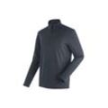 Fleecepullover MAIER SPORTS "Felix" Gr. 48, grau, Herren, 100% Polyester, Sweatshirts, Herren Fleece, funktioneller Midlayer, Half-Zip, Regular Fit