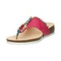 Zehentrenner THINK "Julia" Gr. 38, pink Damen Schuhe Keilabsatz, Sommerschuh, Schlappen mit bunten Schmuckelementen