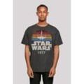 T-Shirt F4NT4STIC "Star Wars X-Wing Trip 1977 T" Gr. 4XL, schwarz, Herren, Obermaterial: 100% Baumwolle, Shirts, Premium Qualität