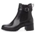 Chelseaboots TAMARIS, Damen, Gr. 38, schwarz, Leder, Elastischer Einsatz, unifarben, klassisch, Schuhe, Blockabsatz, Stiefelette, Businessschuh, Gore Tex-Ausstattung