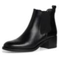 Chelseaboots TAMARIS Gr. 37, schwarz Damen Schuhe Blockabsatz, Stiefelette, Schlupfschuh in schmaler Form