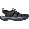 Sandale KEEN "NEWPORT", Gr. 42, schwarz, Leder, sportlich, Schuhe Outdoorsandale Sandale, mit Klettverschluss