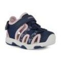 Sandale GEOX "B SANDAL MULTY GIRL" Gr. 24, blau (navy, pink) Kinder Schuhe Sommerschuh, Klettschuh, Sandalette, mit Geox Spezial Membran