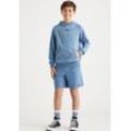 Hoodie LEVI'S KIDS "LVB HEADLINE INDIGO", Jungen, Gr. 16 (176), blau (summersault), Sweatware, Obermaterial: 80% Baumwolle, 20% Polyester, meliert, Langarm angesetztes Bündchen, Sweatshirts, for BOYS