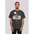 T-Shirt F4NT4STIC "Star Wars The Mandalorian IG 11 Action Figure", Herren, Gr. L, schwarz, Obermaterial: 100% Baumwolle, casual, oversize, Rundhals, Kurzarm ohne Bündchen, Shirts, Premium Qualität