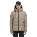 Winterjacke KHUJO "Loga2" Gr. L (52), beige Herren Jacken Steppjacke mit abnehmbarer Kapuze und Rucksackträgern