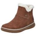 Winterboots RIEKER Gr. 36, braun (cognac, creme), Damen, Lederimitat, Textil, Schuhe, Stiefelette, Warmfutter, mit wasserabweisender riekerTEX-Membran