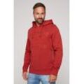 Kapuzensweatshirt CAMP DAVID Gr. L, rot (vintage rot), Herren, Sweatware, Obermaterial: 100% Baumwolle, Sweatshirts, mit Logostickereien