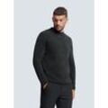 Rundhalspullover NO EXCESS "No Excess Rundhals-Pullover", Herren, Gr. L, grau (dunkelgrau), 100% Polyester, Pullover