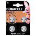 4 DURACELL Knopfzellen CR 2025 3,0 V