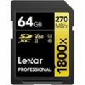 Lexar 1800x SDXC 64GB V60 270/180 MB/s Professional