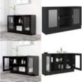 Vitrinenschrank Schwarz 120x30,5x70 cm Holzwerkstoff - Vitrine - Vitrinen - Home & Living