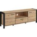 Lowboard HOME AFFAIRE "Aktiv" Sideboards Gr. B/H/T: 180cm x 65cm x 41cm, taurus-schwarz matt,, braun (taurus) Breite 180 cm