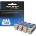 PrintAbout Druckerpatrone kompatibel mit Epson SJIC22P(K/C/M/Y) - 4-farbig - Multipack