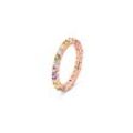 925 Silber Ring Multicolor - Gold - Gr.: 17