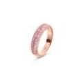 925 Silber Ring pavé - Rosa - Gr.: 17