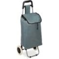 Einkaufstrolley klappbar, Abnehmbare Tasche 28 l, Einkaufswagen mit Rollen HxBxT: 92,5 x 42 x 28 cm, grau - Relaxdays