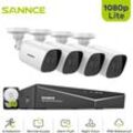 Sannce Système de sécurité vidéo pour la maison 720P avec dvr 1080N 4 canaux avec 4 caméras Style c – 2TB hdd