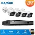 Système de sécurité vidéo pour la maison 720P avec dvr 1080N 4 canaux avec 4 caméras Style c – Sans disque dur - Sannce