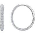 Paar Creolen THOMAS SABO "Schmuck Silber 925 Ohrringe, CR732-051-14", silber (silberfarben, kristallweiß, kristallweiß), Ohrringe, Damen, Silber 925 (Sterlingsilber), mit Zirkonia (synth.)