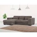 Ecksofa HOME AFFAIRE "Bléquin, L-Form", braun (cacao), B:244cm H:84cm T:165cm, Sofas, Inklusive 3 Zierkissen, frei im Raum stellbar