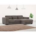 Ecksofa HOME AFFAIRE "Bléquin, L-Form", braun (cacao), B:244cm H:84cm T:165cm, Sofas, Inklusive 3 Zierkissen, frei im Raum stellbar